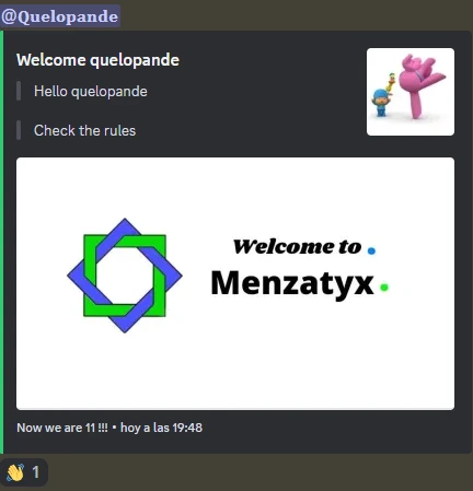 Welcome message image